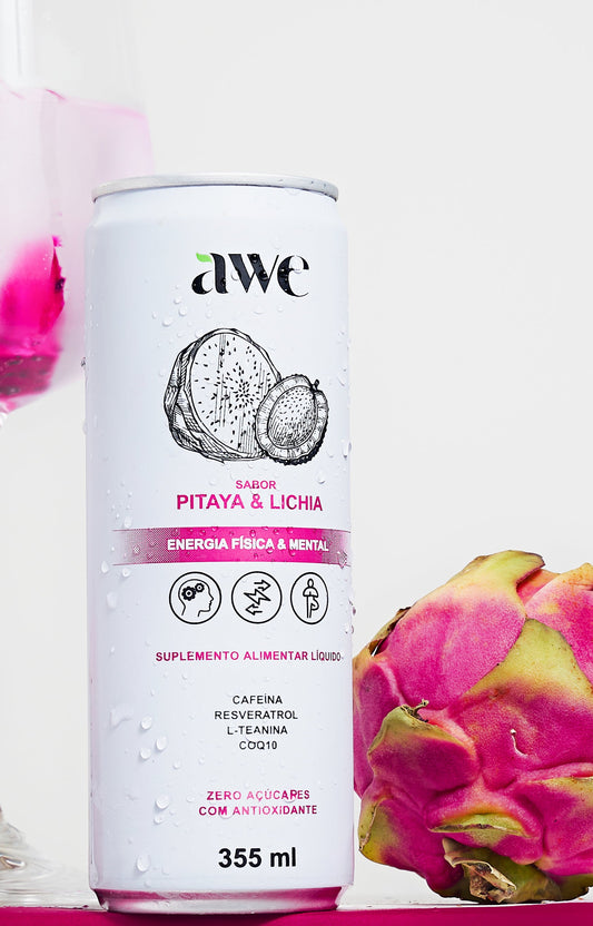 AWE Pitaya Lichia - Pack com 6 latas