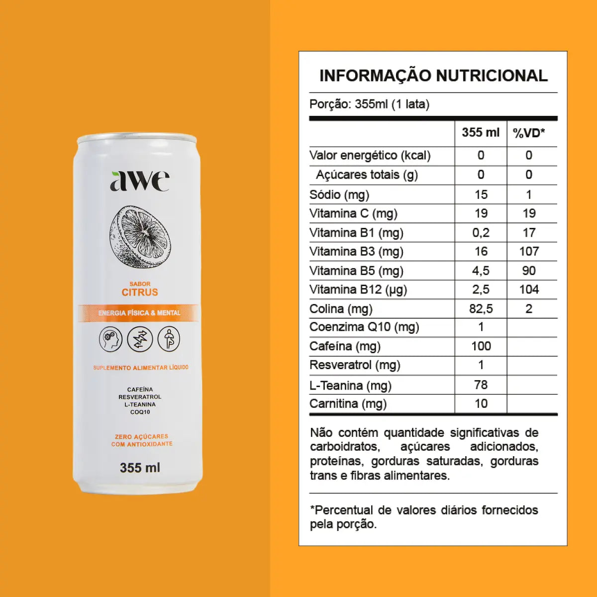 AWE Citrus - Pack com 6 latas