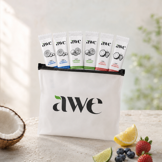 AWE 6 TO GO — saquinho com 6 sachês, 2 de cada sabor