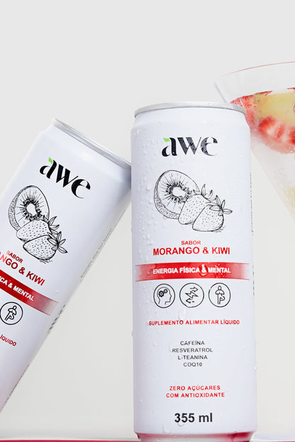 AWE Morango Kiwi - Pack com 6 latas