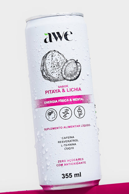 AWE Pitaya Lichia - Pack com 6 latas
