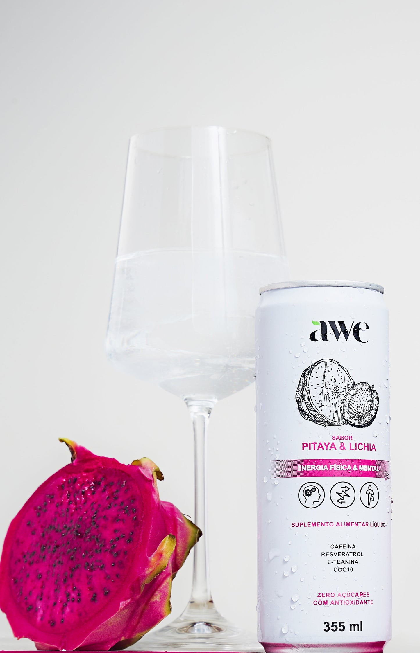 AWE Pitaya Lichia - Pack com 6 latas