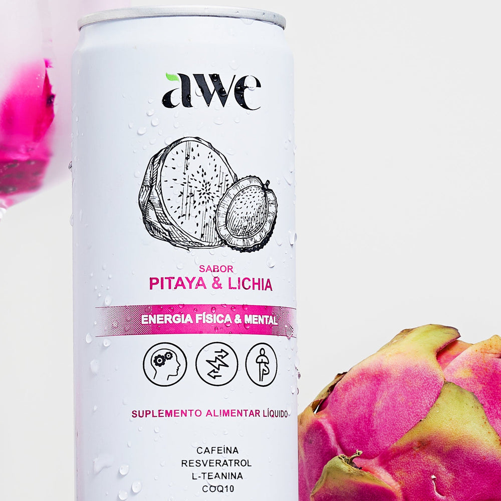 AWE Pitaya Lichia - Pack com 6 latas