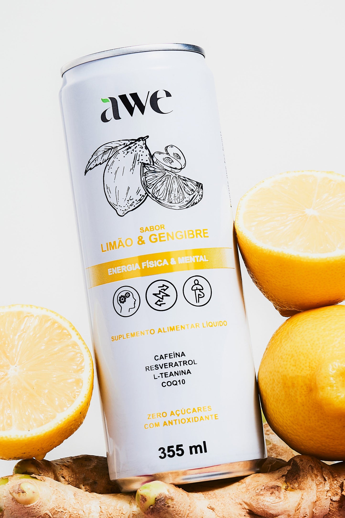 AWE Limão Gengibre - Pack com 6 latas