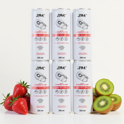 AWE Morango Kiwi - Pack com 6 latas