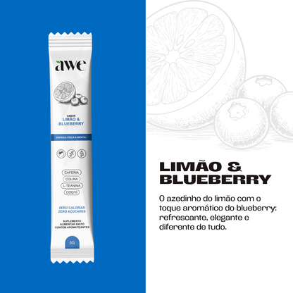 AWE Limão e Blueberry Caixa com 14 sachês