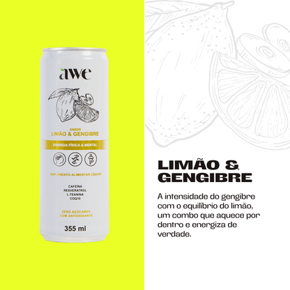 AWE Limão Gengibre - Pack com 6 latas
