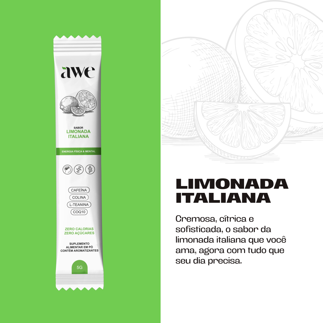 AWE Limonada Italiana Caixa com 14 sachês