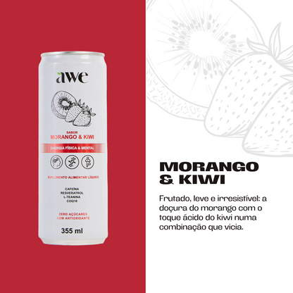 AWE Morango Kiwi - Pack com 6 latas